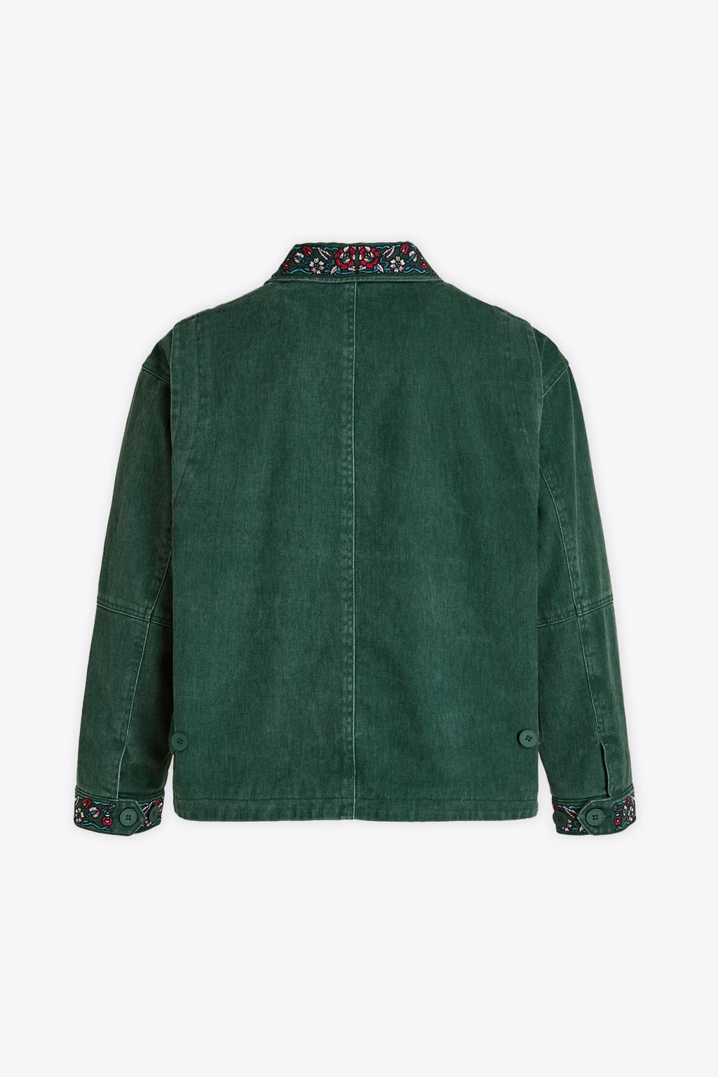 alt-image__Giacca-verde-in-twill-lavato-con-ricamo-floreale---Jockey-Club-Embroideres-Work-Jacket
