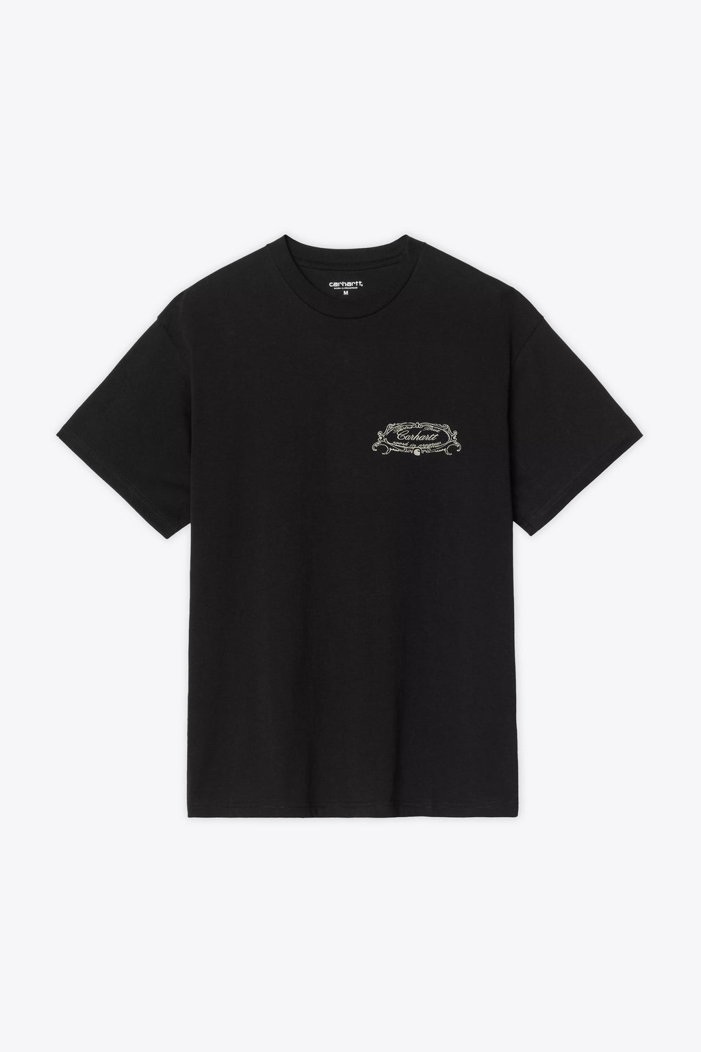 alt-image__T-shirt-nera-in-cotone-con-stampa-grafica-con-menù-sul-retro---S/S-Chez-WIP-T-Shirt