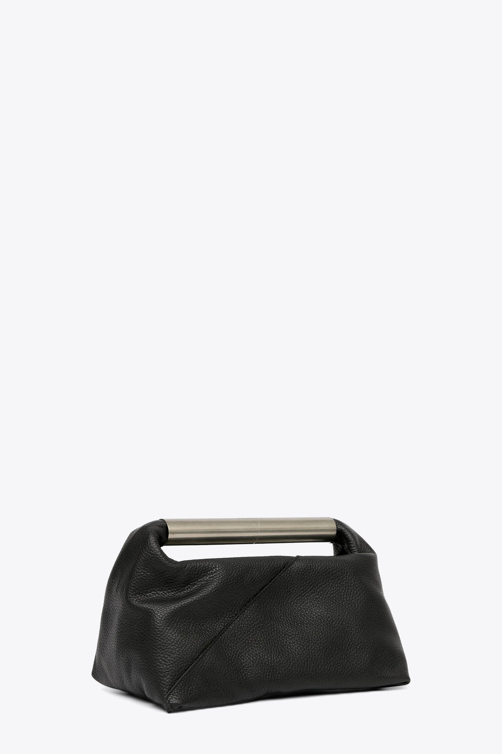 alt-image__Borsa-Japanese-rettangolare-in-pelle-nera-con-manico-in-metallo