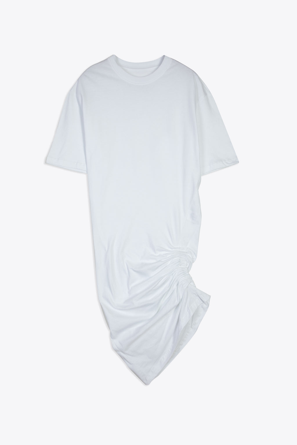 alt-image__White-cotton-short-dress-with-asymmetric-drapery---Jersey-Dress
