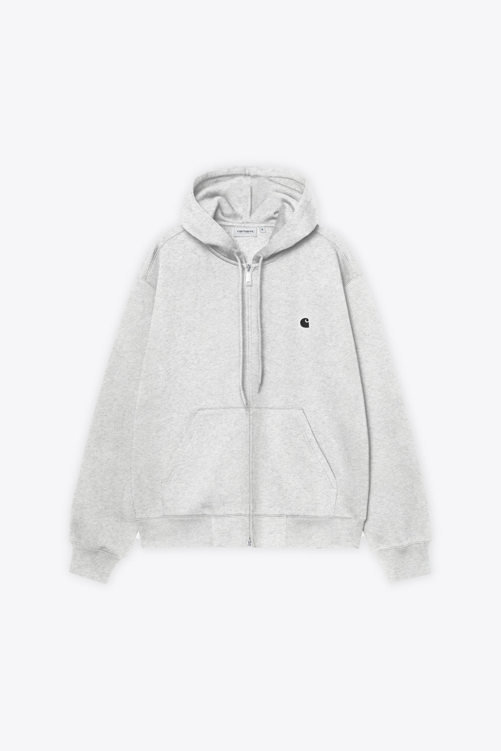 alt-image__Melange-grey-cotton-loose-fit-zipped-hoodie---Hooded-Mack-Jacket