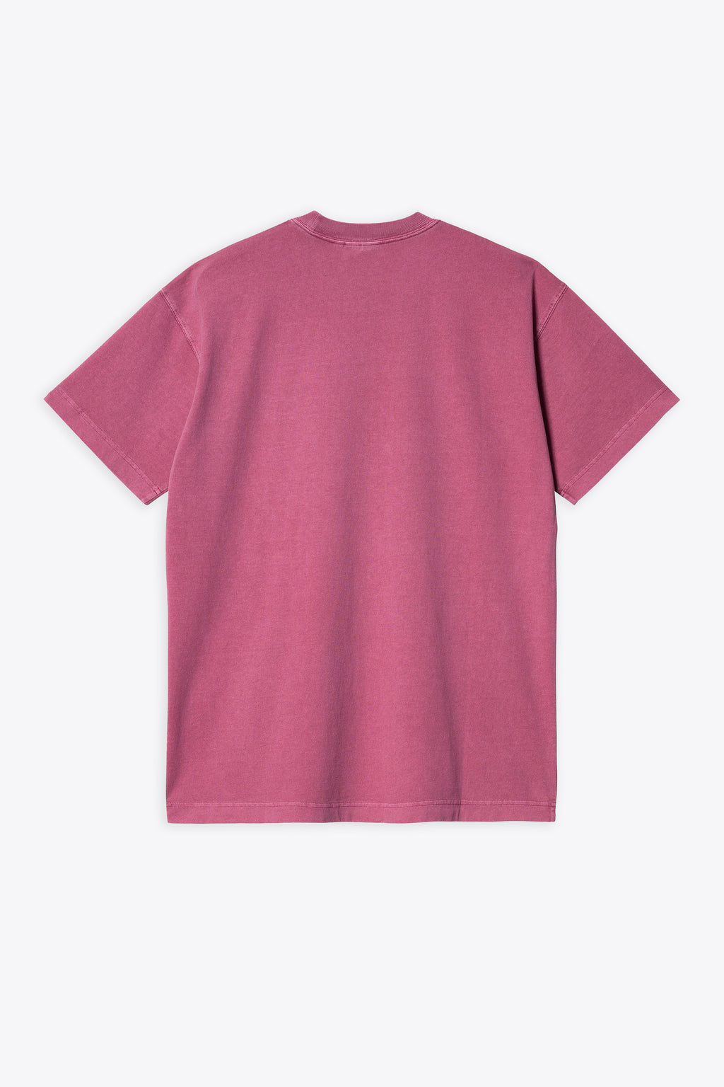 alt-image__T-shirt-in-cotone-lavato-magenta-con-logo-al-petto---S/S-Nelson-T-Shirt