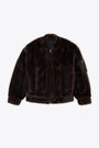 Bomber reversibile in pelliccia ecologica marrone 