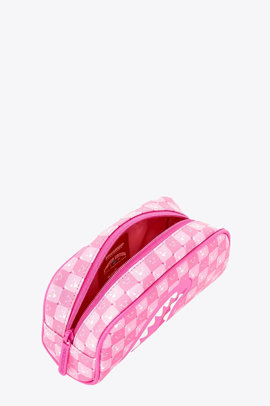 alt-image__Astuccio-in-pvc-rosa-a-scacchi-con-smiles-e-bocca-shark---Pink-New-Check-Faces-Pouch