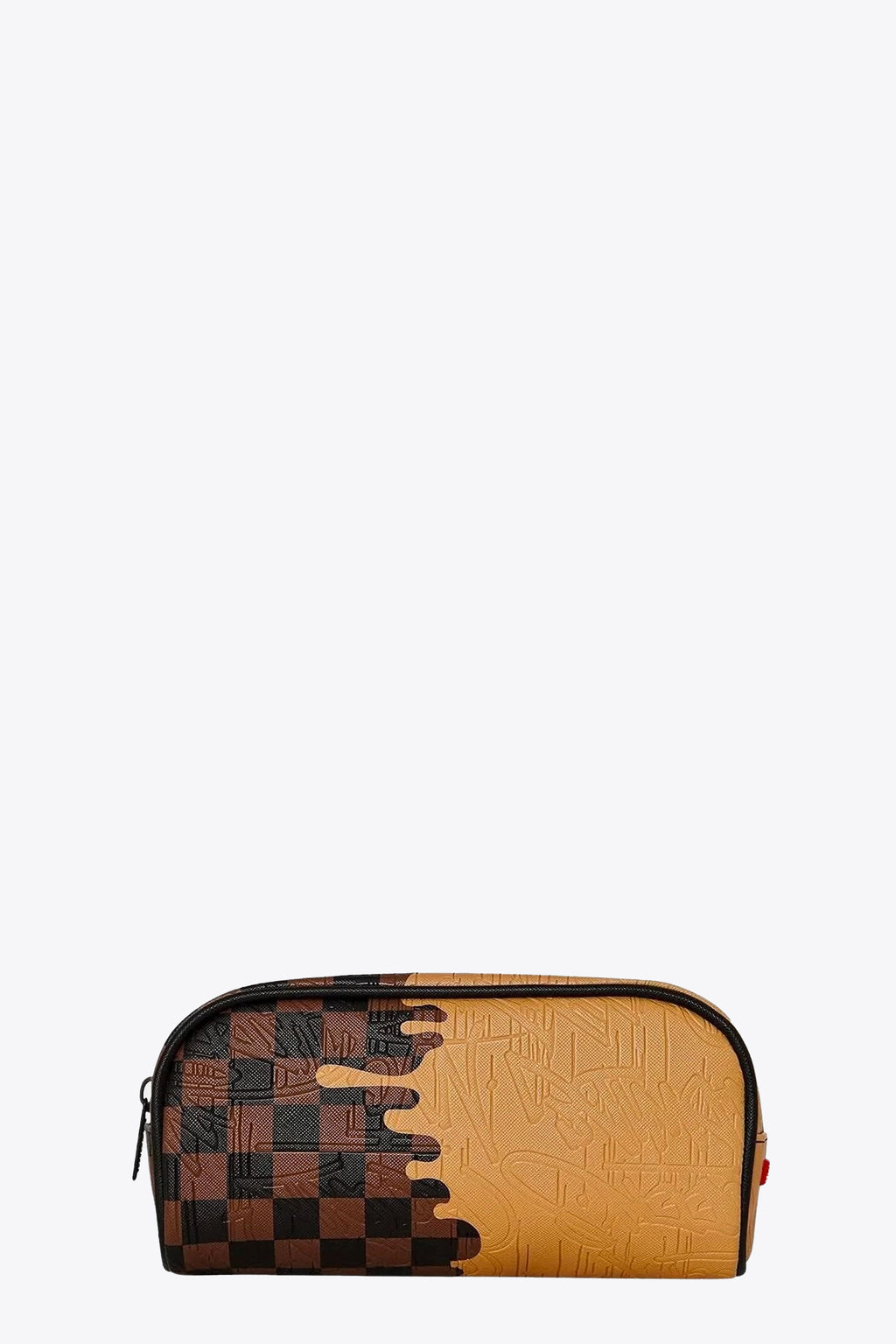 alt-image__Brown-check-pvc-pouch-with-melted-shark-mouth-signature---Henny-Melt-Pouch