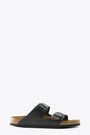 Black synthetic leather sandal - Arizona Birko Flor 