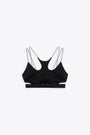 JERSEY CUT-OUT BRALETTE-Nero 