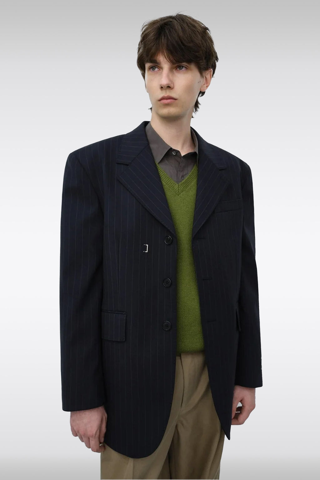 alt-image__Navy-blue-pinstriped-blazer---Unisex-Refined-Masculine-Blazer-