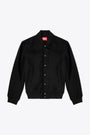 Bomber nero in panno con logo Oval D al petto - J Arry 