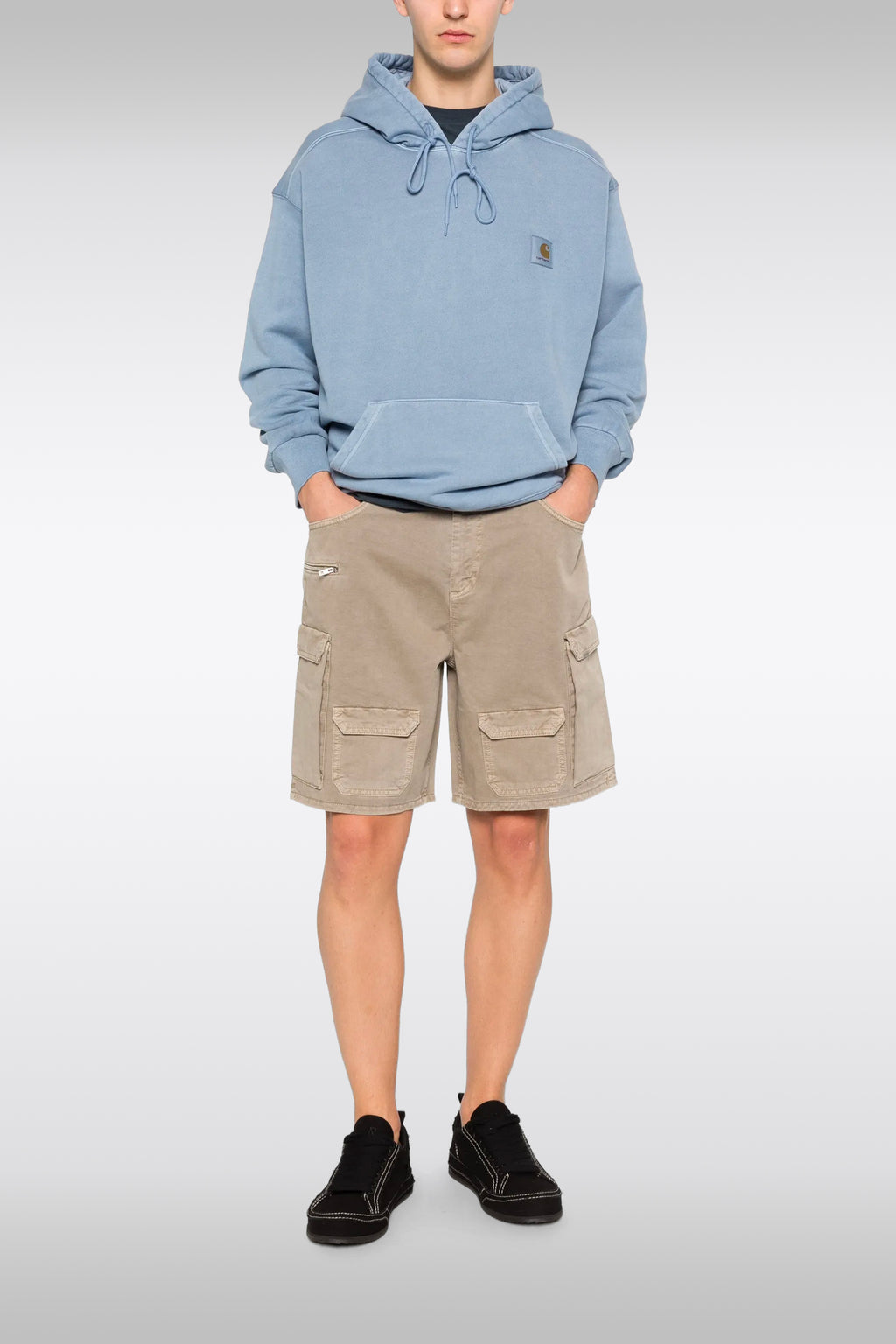 alt-image__Short-cargo-in-twill-di-cotone-beige-lavato---Loaded-Cargo-Short