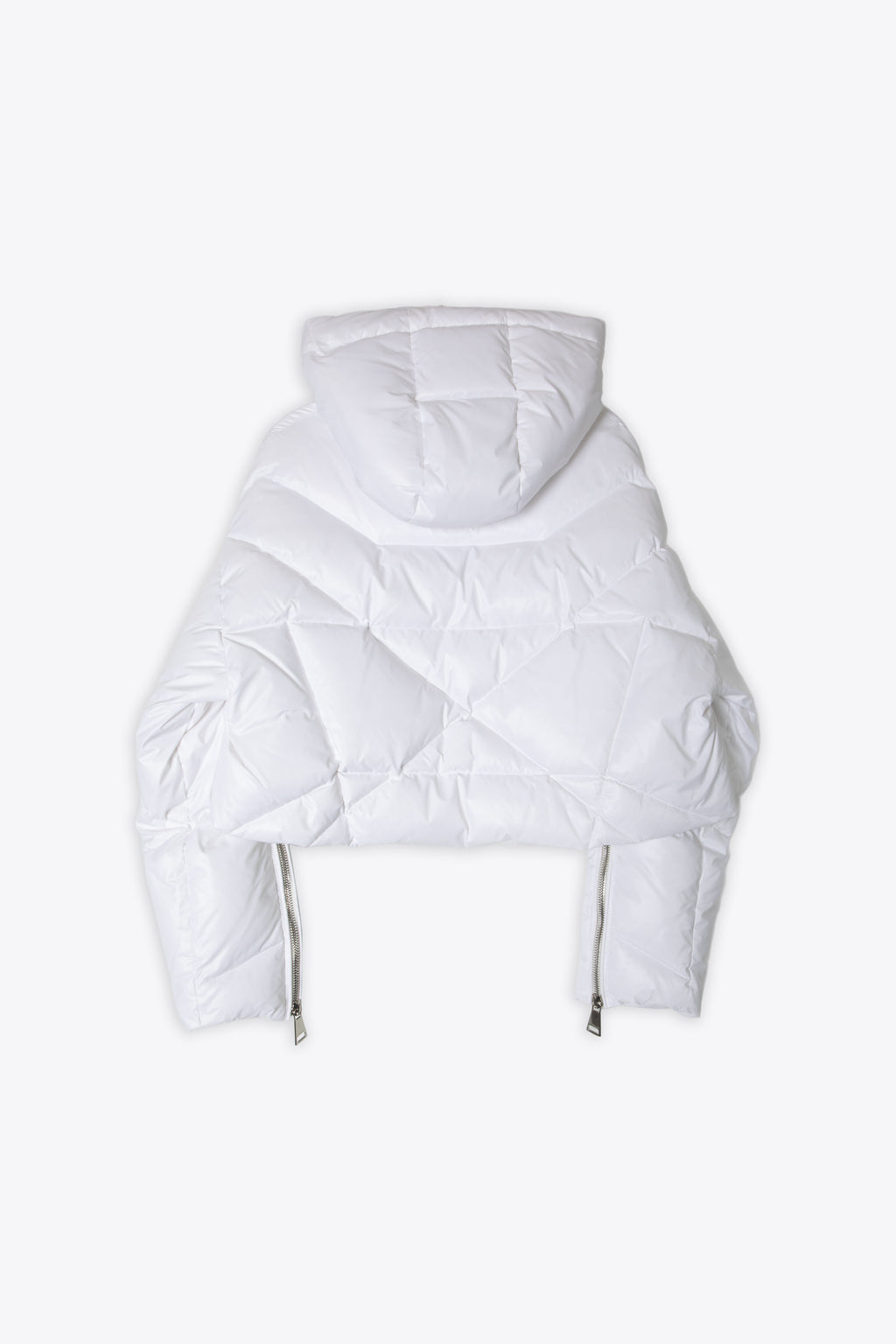 alt-image__Piumino-in-nylon-bianco-lucido-con-cappuccio---Khris-Crop-Shiny