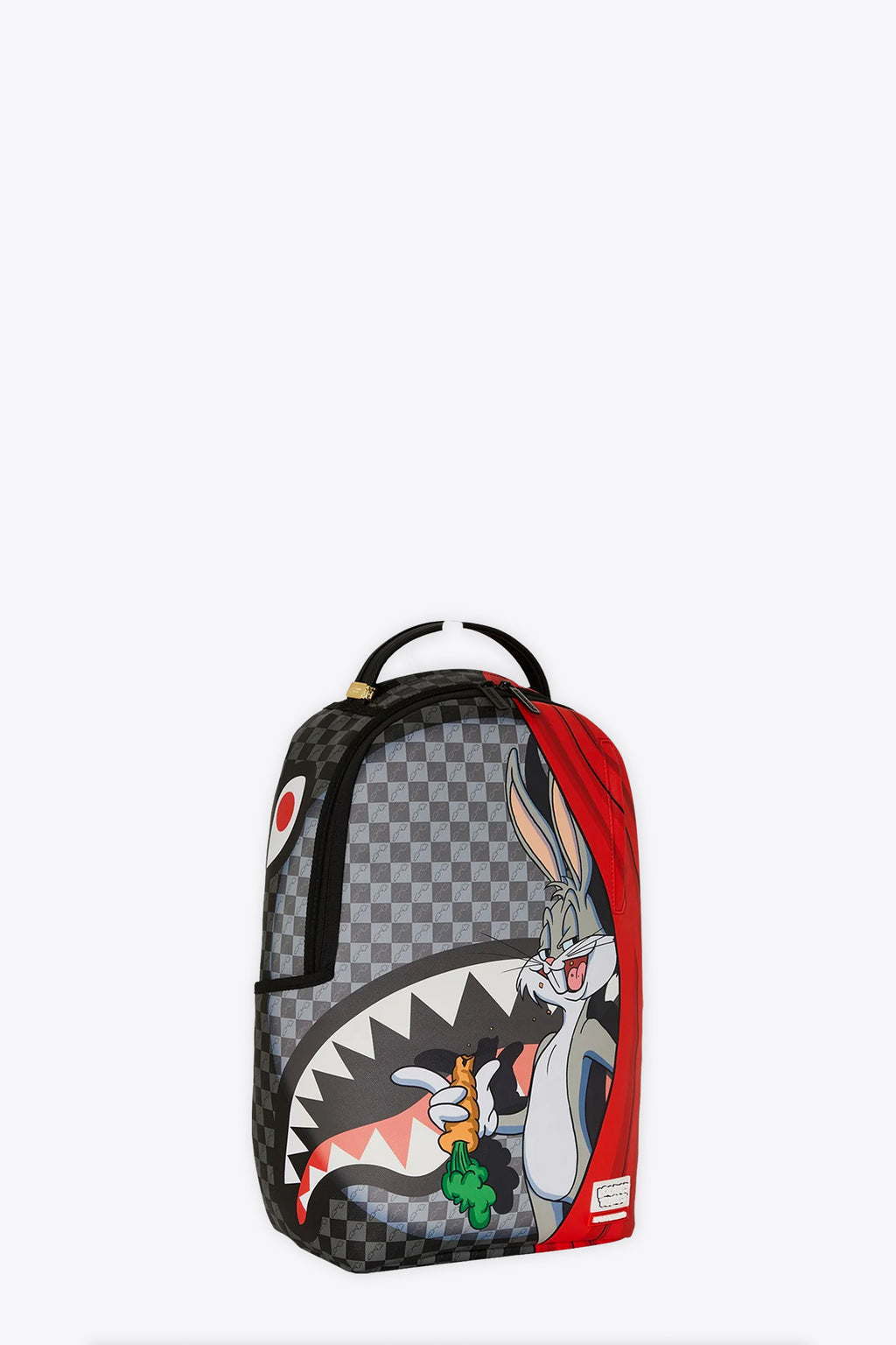 alt-image__Zaino-in-pvc-a-scacchi-nero-e-grigio-con-Bugs-Bunny---Bugs-Curtain-Reveal-Dlxvs-Backpack