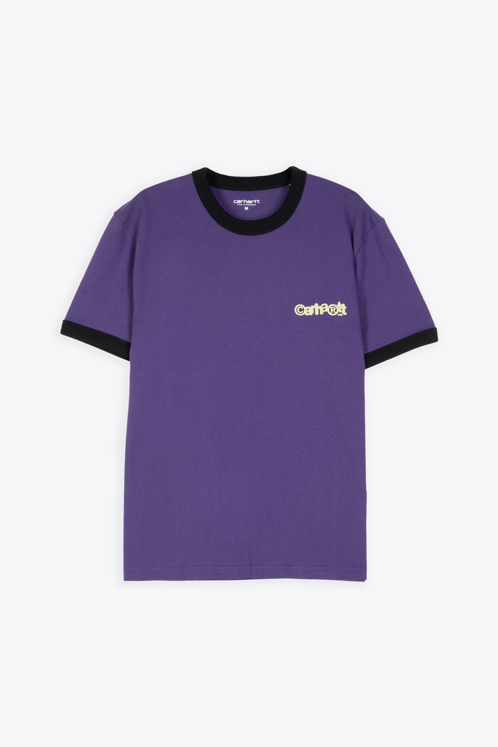 alt-image__T-shirt-in-cotone-viola-con-bordi-neri-a-coste---S/S-Ip-Ringer-T-Shirt