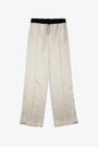 Champagne coloured satin pajama pant with elastic waistband 
