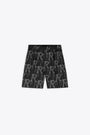 EMBRODIERED INITIAL TAILORED SHORT-Nero 