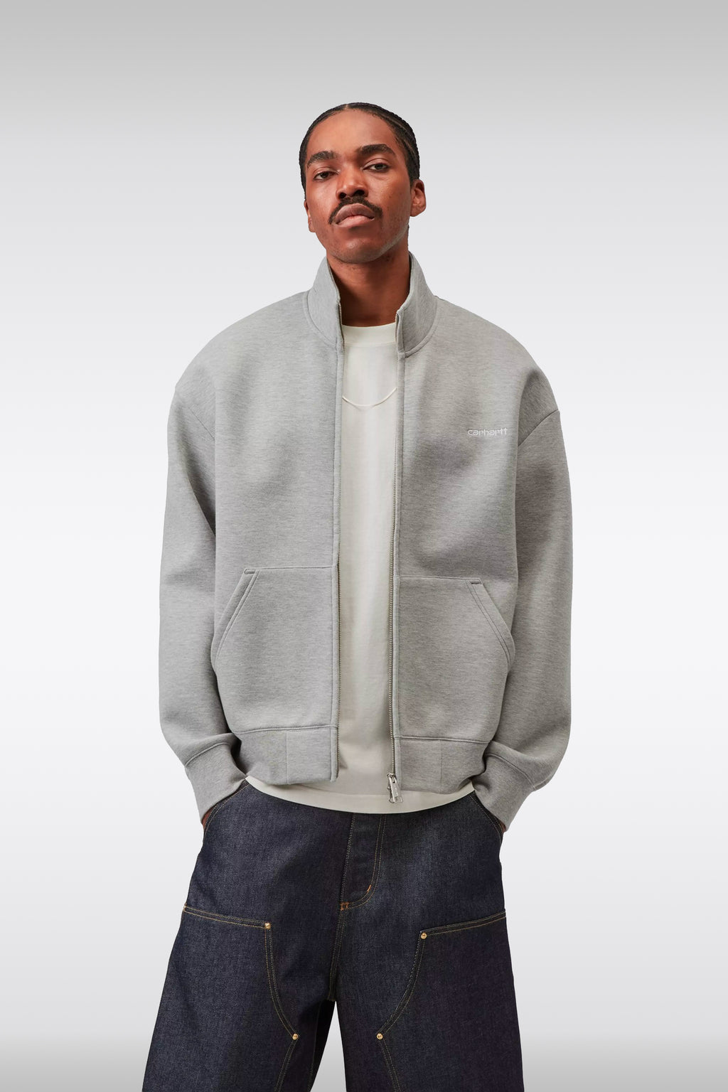 alt-image__Grey-cotton-balloon-fit-sweat-jacket---Alda-Zip-Sweat-Jacket