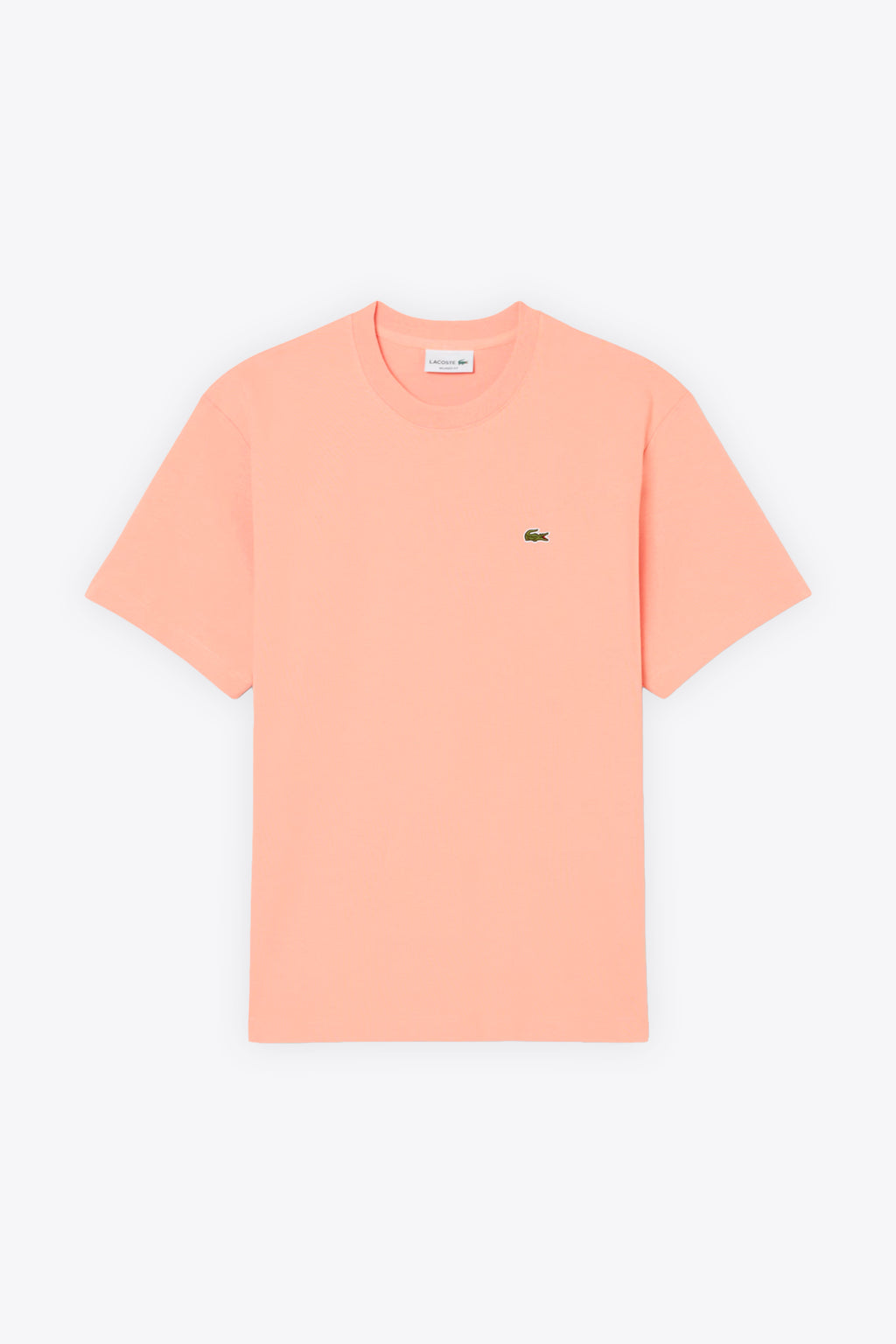 alt-image__T-shirt-loose-fit-in-cotone-rosa-salmone-con-logo-ricamato-al-petto