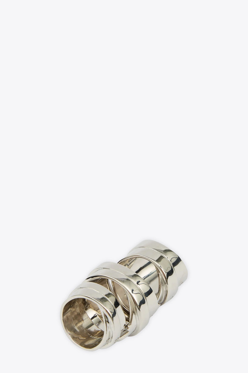 alt-image__Anello-a-fasce-multiple-in-ottone-argento-con-logo-inciso