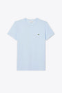 Dusty light blue Pima cotton t-shirt with logo embroidery 