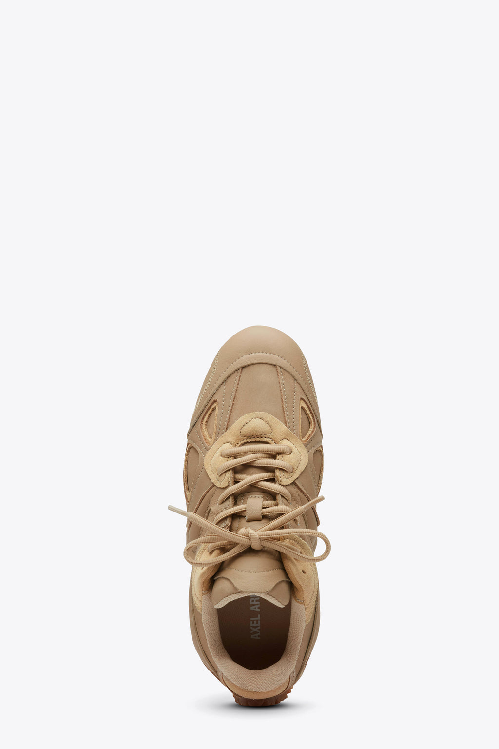 alt-image__Sneaker-bassa-in-suede-e-pelle-beige-con-lacci---Slow-Runner
