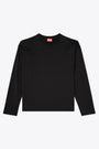 T-shirt nera in cotone con maniche lunghe - T Boxt Ls Int 