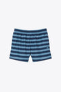 Boxer da mare in nylon a righe blu e celeste 