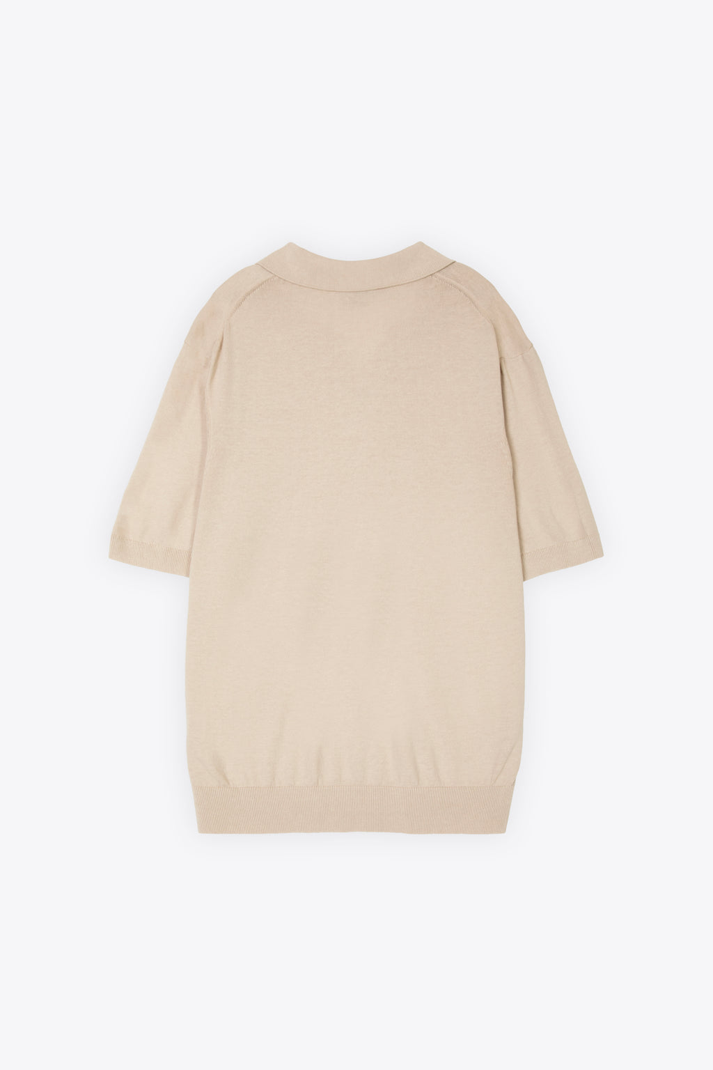alt-image__Polo-in-cotone-color-sabbia-con-collo-aperto