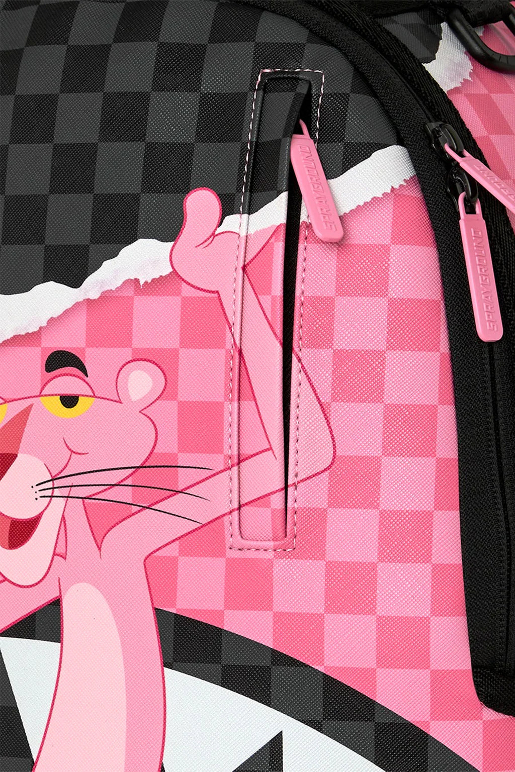 alt-image__Black-and-grey-check-pvc-backpack-with-Pink-Panther-print---Pink-Panther-On-The-Run-Backpack-