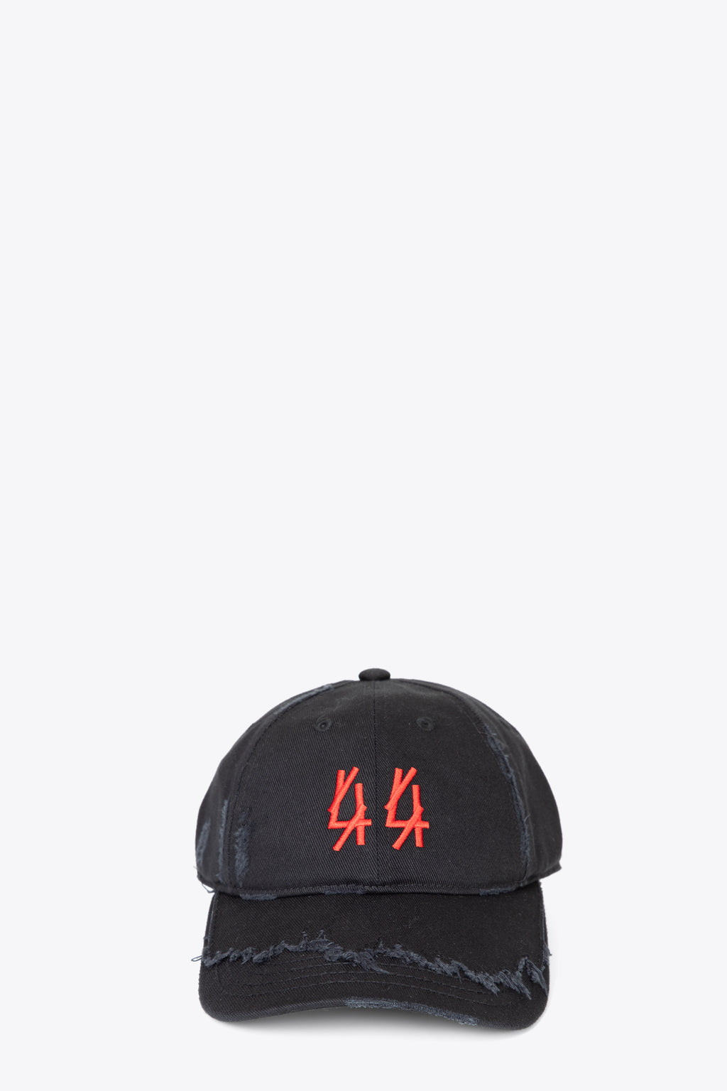 alt-image__Cappello-nero-in-cotone-con-visiera-con-dettagli-raw-cut---Raw-Logo-Cap