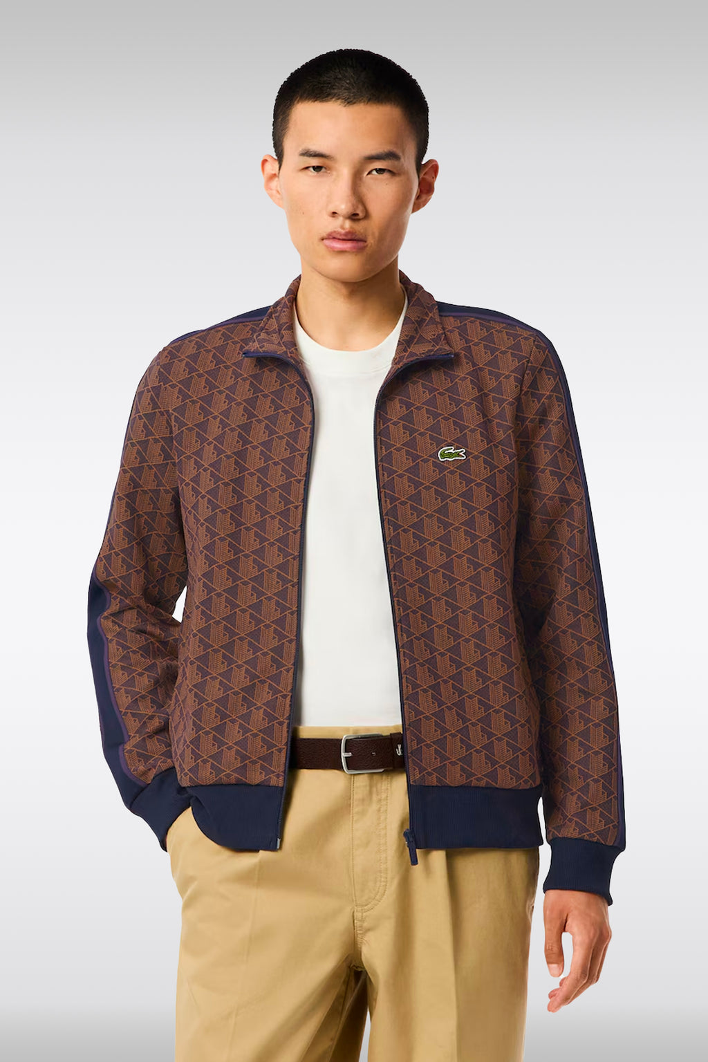 alt-image__Felpa-viola-e-arancione-con-zip-e-motivo-jacquard-monogram