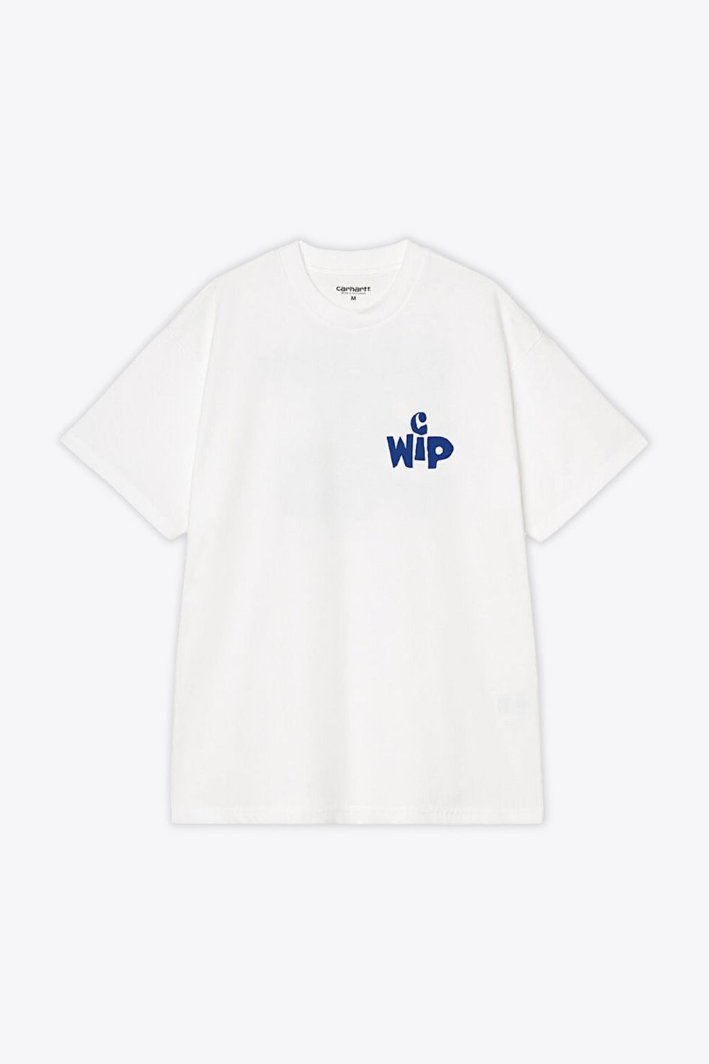 alt-image__White-cotton-t-shirt-with-bright-blue-logo-print---S/S-Cutout-T-Shirt
