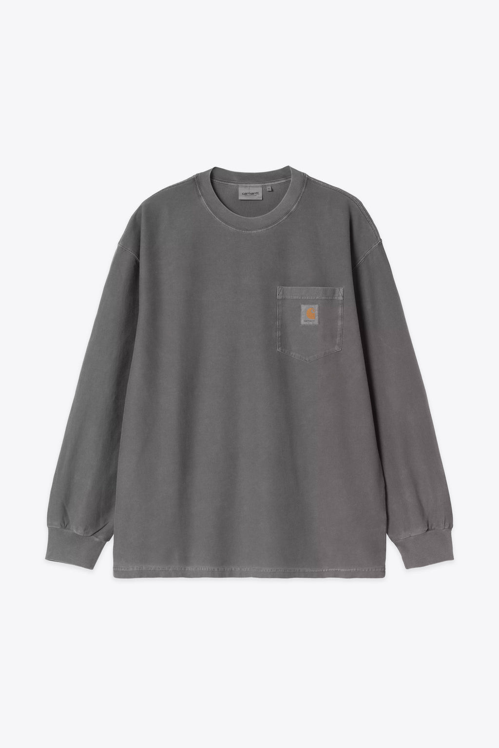 alt-image__T-shirt-nera-in-cotone-tinto-in-capo-con-maniche-lunghe-e-tasca-al-petto---L/S-Loose-Pocket-T-Shirt