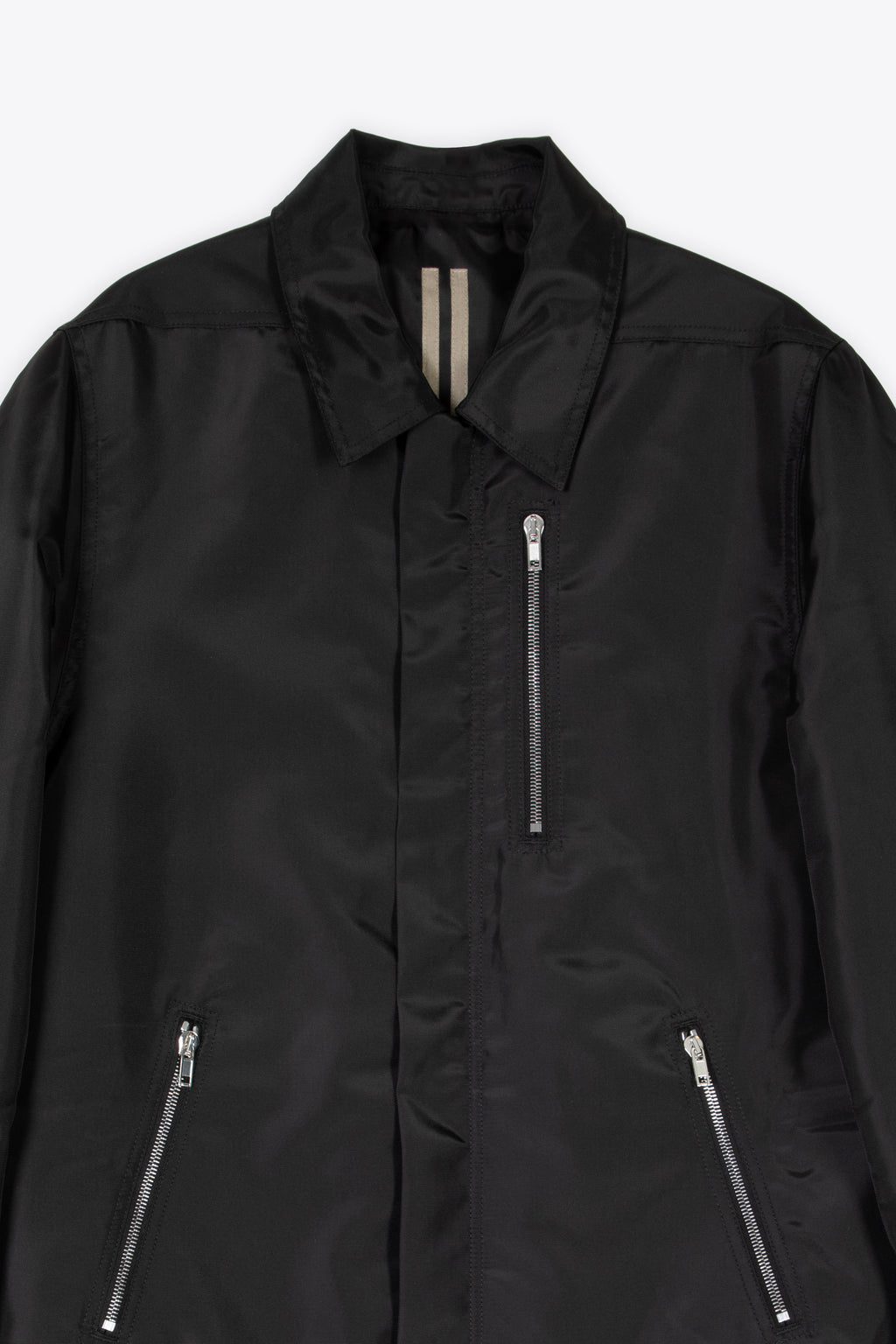 alt-image__Giacca-nera-in-nylon-con-zip-in-metallo-e-tasche---Concealed-Zipfront-Jkt