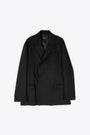 Blazer doppiopetto in frescolana nero 