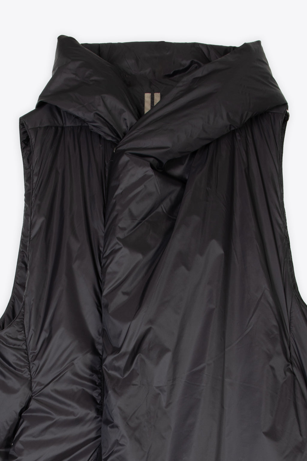 alt-image__Cappotto-smanicato-nero-in-nylon-imbottito-con-cappuccio---Hooded-Liner