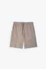 Shorts in cupro greige con elastico e coulisse - Pajama Corto Otaru 