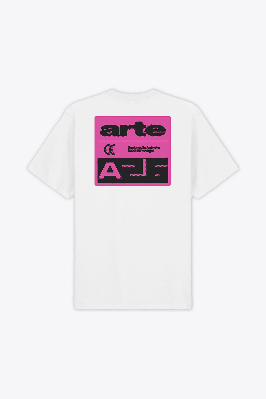 alt-image__T-shirt-bianca-con-logo-grafico-rosa-sul-retro---Pink-Serial-T-shirt