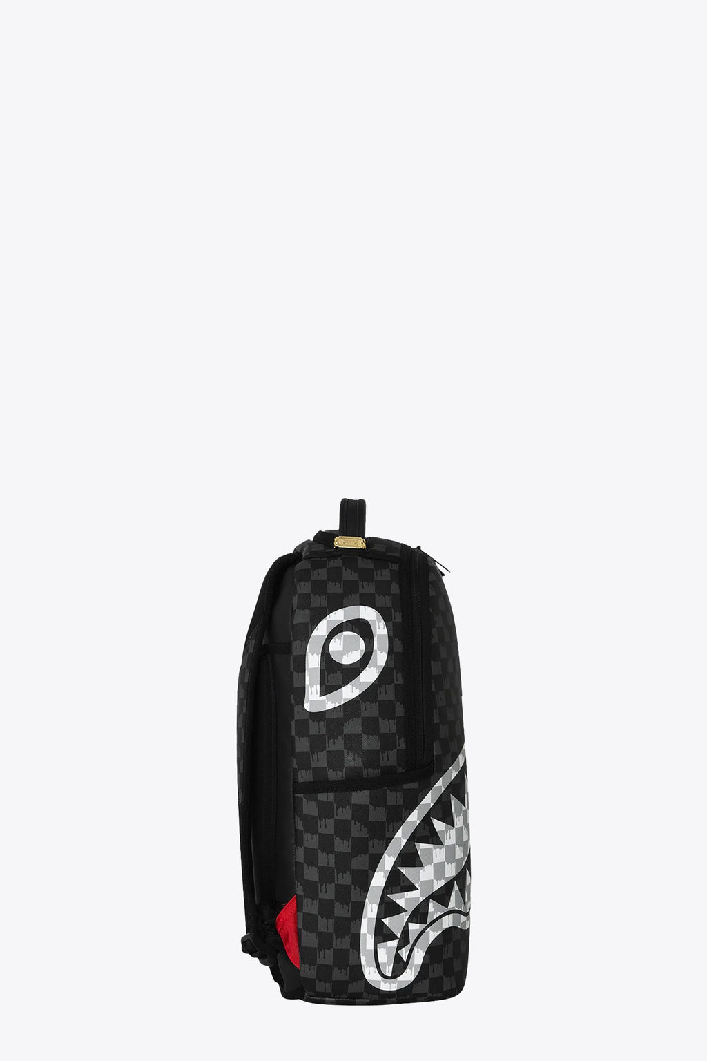alt-image__Black-and-grey-drip-check-pvc-backpack-with-shark-mouth-signature---Black-And-White-Drip-Check-Shark-Backpack