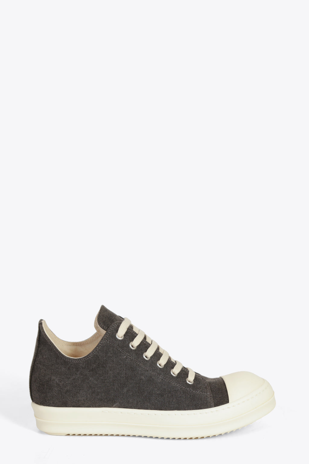 alt-image__Dark-grey-canvas-lace-up-low-sneakers---Low-Sneaks