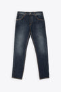 Jeans 5 tasche blu scuro sabbiato slim fit - Copenaghen 