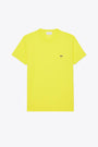 Yellow Pima cotton t-shirt with logo embroidery 