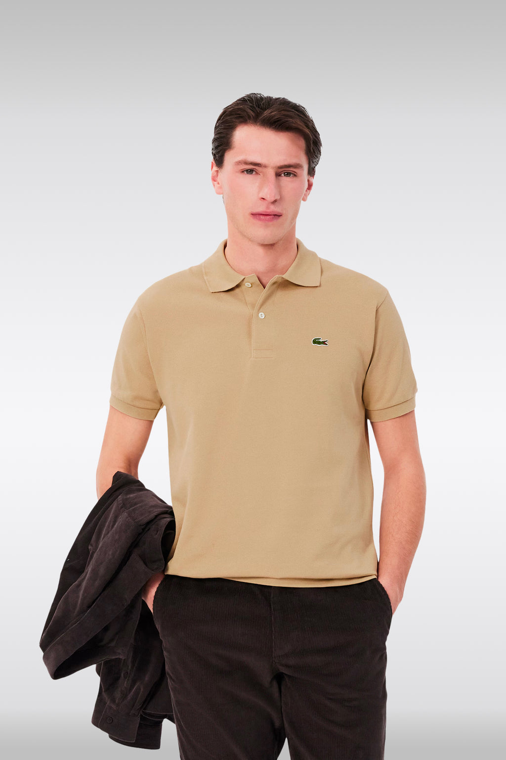 alt-image__Polo-in-cotone-piquè-beige-regular-fit