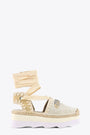 Off white glittery canvas espadrillas with wedge - Espa sandal glittered fabric 