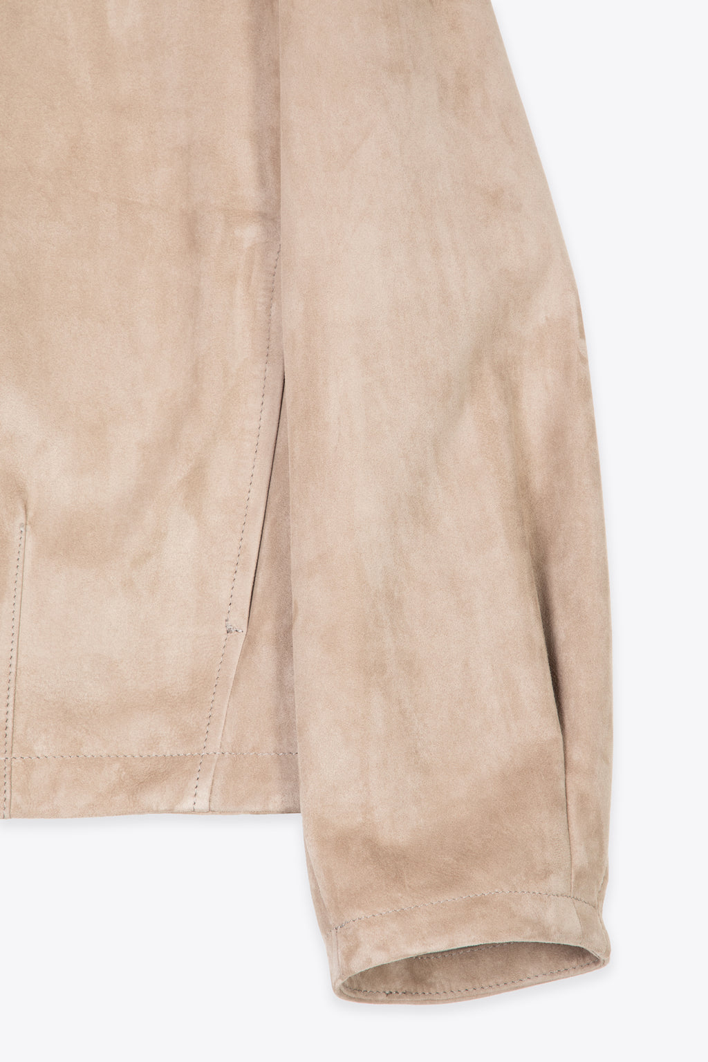 alt-image__Giubbotto-in-suede-color-sabbia-con-manica-balloon-e-zip