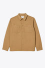 Overshirt in flanella cammello 