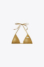 Metal gold lycra bikini top - Lady Utlt 