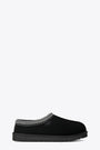 Ciabatta nera in suede con ricamo - M Tasman II 