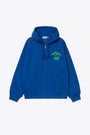Felpa blu royal con cappuccio e zip con stampa al petto e sul retro - Hooded Pronto Sweat Jacket 