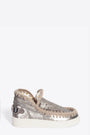 Sneaker slip-on in paillettes scrivente bronzo/argento - Summer eskimo sneaker all sequins 