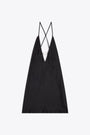 Black satin mini dress with Oval D logo - Ufpt Mayra D 